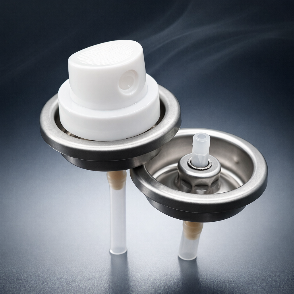 Close-up of adjustable mist nozzle