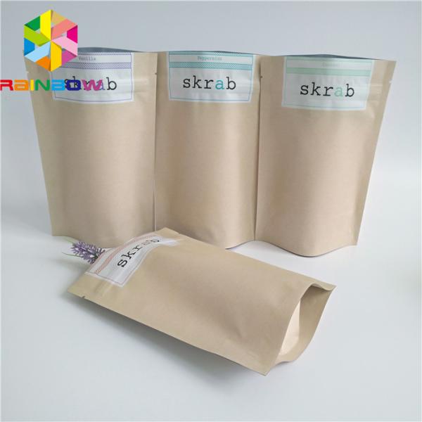 Matt Surface Plastic Pouches Packaging , Aluminum Foil Tea Packaging Bag Customized