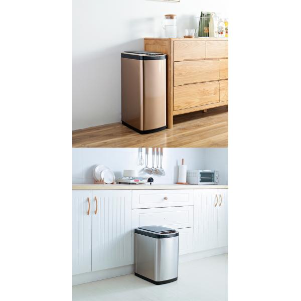 Kitchen Large Home Automatic Charging Smart Induction Stainless Steel Electric Trash Can with Lid