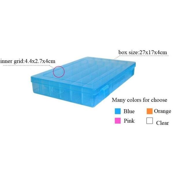 Compartment Clear Plastic Storage Box With Removable Dividers, Slots Adjustable Craft Organizer Jewelry plastic Storage