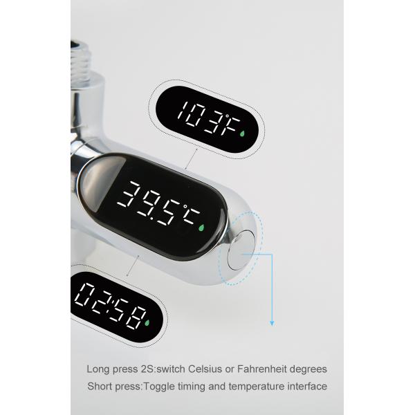 Household Temperature Instruments Self-Generating LED Display Water Temperature Gauge