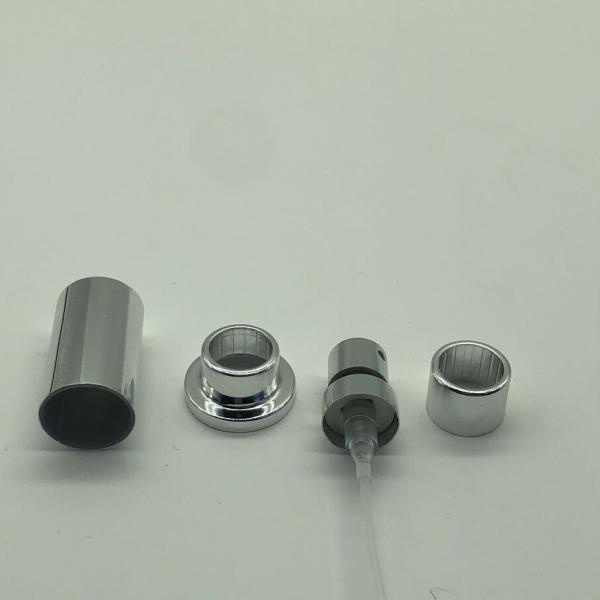 Silver Perfume Pump with a Consistent Controlled Mist Resistant Metallic Finish