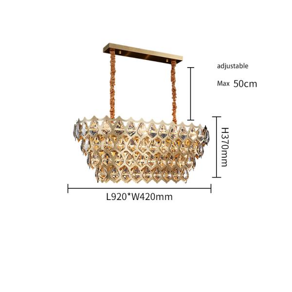 Crystal Dimmable Temperature Adjustable Ceiling Light Flush Mount Modern Contemporary Luxury LED Chandelier Lampfor