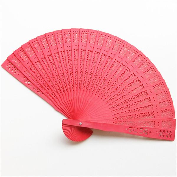 Personalized Foldable Hand Fans Custom Colorful Sandalwood Folding Hand Fan