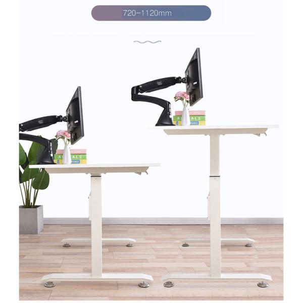 Adjustable Height Wooden Study Table for Kids in Custom White Rectangular Design