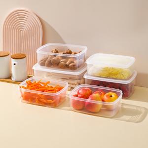 Quality 700ml Stackable Plastic Food Containers Recyclable Lunch Box for sale