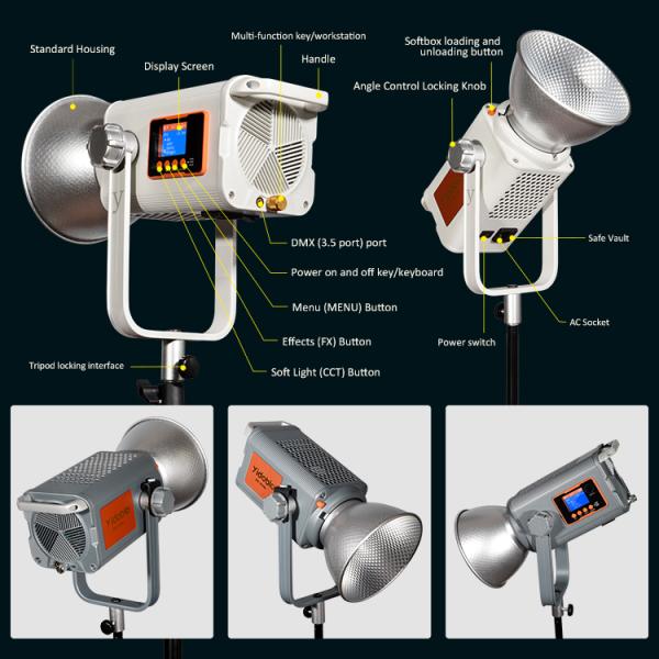 Yidoblo 300W Flash Light Strobe LED Light Flash Light Strobe LED System with Bowens Mount