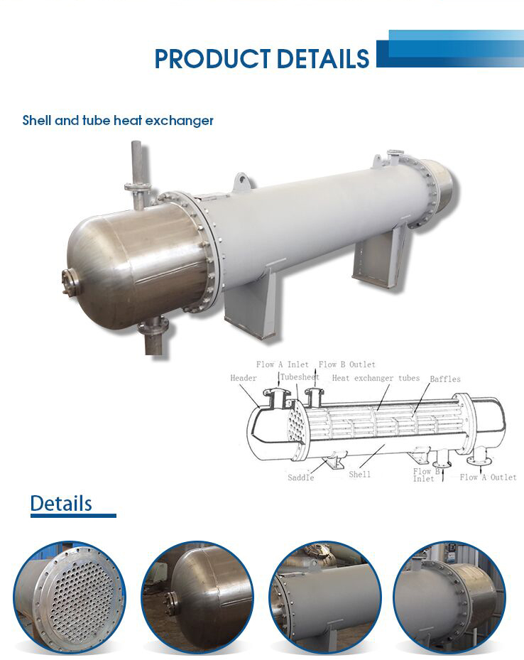 Electroplating Titanium Equipment Titanium Shell Tube Heat Exchanger