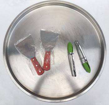 Fast Freezing Double Round Pan Roll New Design Flat Pan Rolled Fried Ice Cream Making Machine