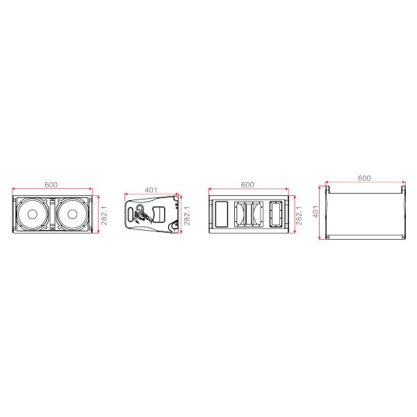 LA-10/LA-18B Line Array Full Range Speakers Waterproof Polyurea Spray Paint