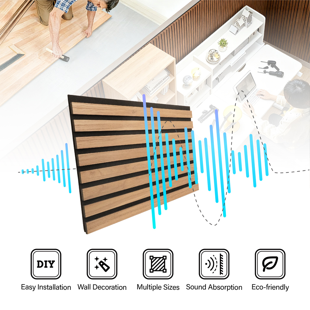 Noise Reducing Fire Resistant Quick Install Acoustic Wall Panel For E-Commerce