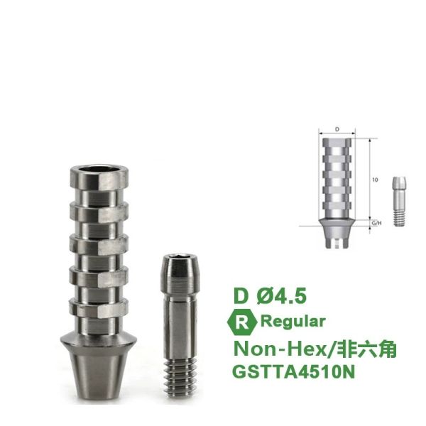 Osstem GS(TS)® HIossen® Titanium Temporary Abutment Compatible with Mini / Regular (Engaging & Non-Engaging)