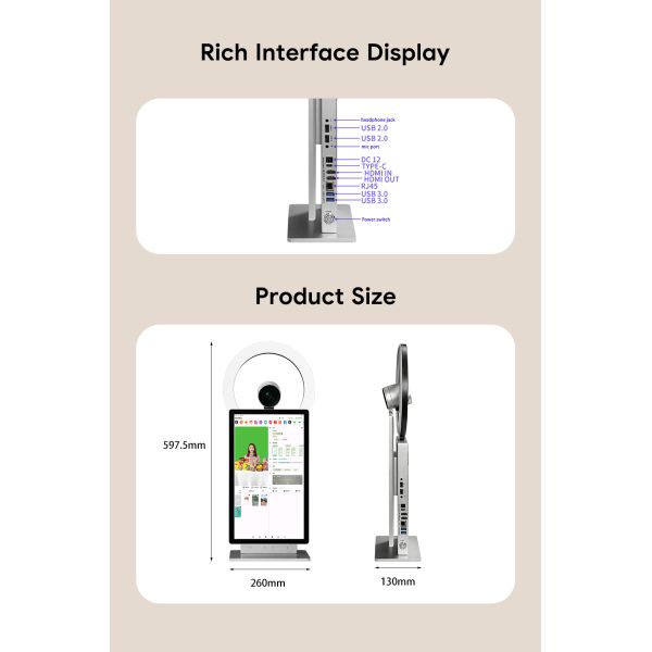 15.6 Inch Interactive Touch Capacitive Screen Live Broadcasting Equipment for Tiktok/Facebook Advertising