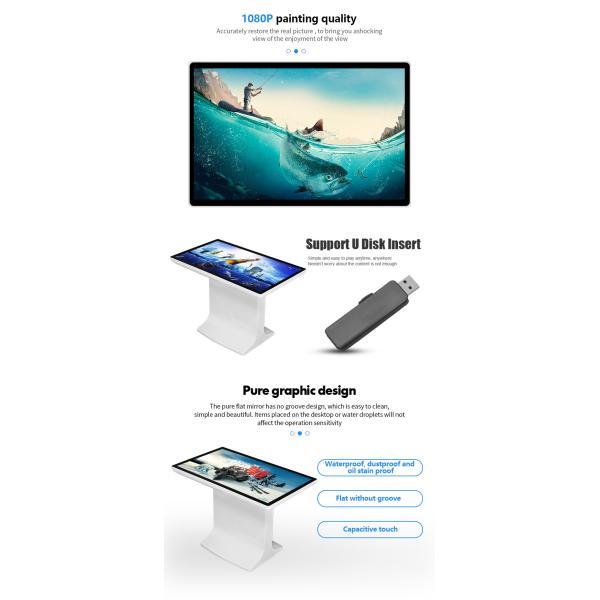 32" All In One Floor Standing LCD Display Interactive Touch Screen Information Kiosk