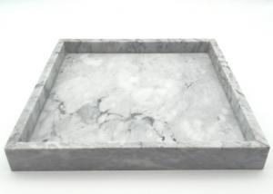 China Decorative Square Serving Tray White With Vein Durable Moisture Resistant on sale