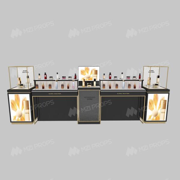 Customized Makeup Display Shelf Central Hall Side Cabinet for Retail Display Stand and Beauty Shop Display