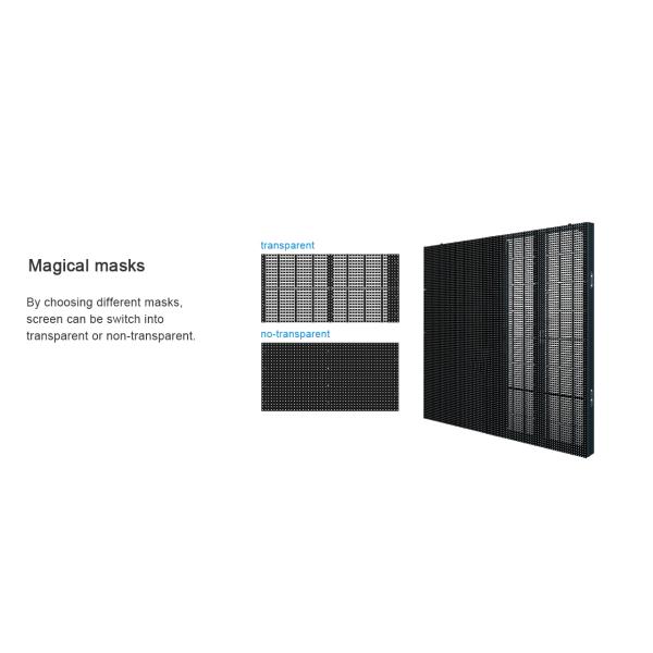 Outdoor Fixed Mesh Transparent LED Display Screen Waterproof 1x1m