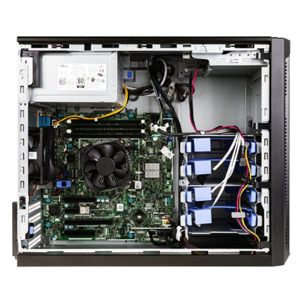 Dell PowerEdge T140 Tower Server with Intel Xeon E-2200 Processor, 4x DDR4 DIMM Slots, and 4 x 3.5" Drive Bays