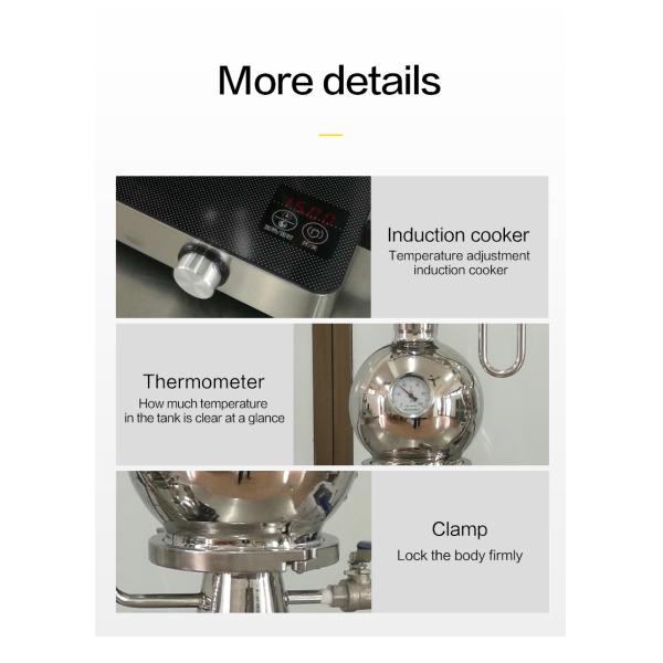 After Service Online support Eucalyptus Oil Extraction Machine/flower Essential Oil Steam Distillation/flower Oil Extractor