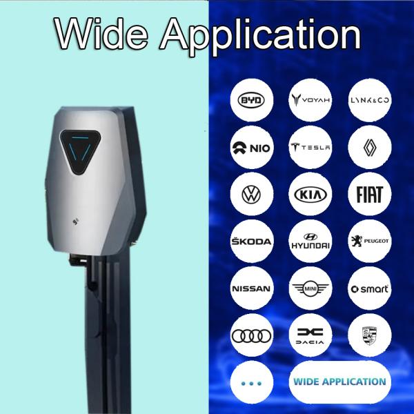 11KW 48A Output Power Electric Car Level2 EV Charging Station with APP Function and 240V Waterproof Energy Charging Pile