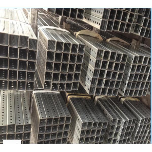 Galvanized Square Tube Sign Post Perforated Pipe Posts With Custom Length