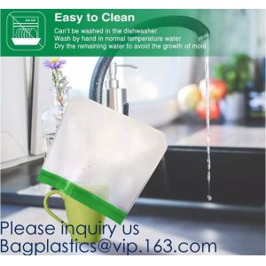 Quality FOOD GRADE SILICONE: Strong, Thick 100% Durable Silicone Food Bags, Non-Toxic, Non-Leaching Hygienic And Reusable Food B for sale