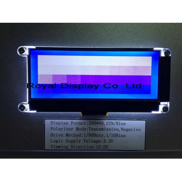 240X80 Dots Graphic COG STN FSTN LCD Display With LCD Backlight