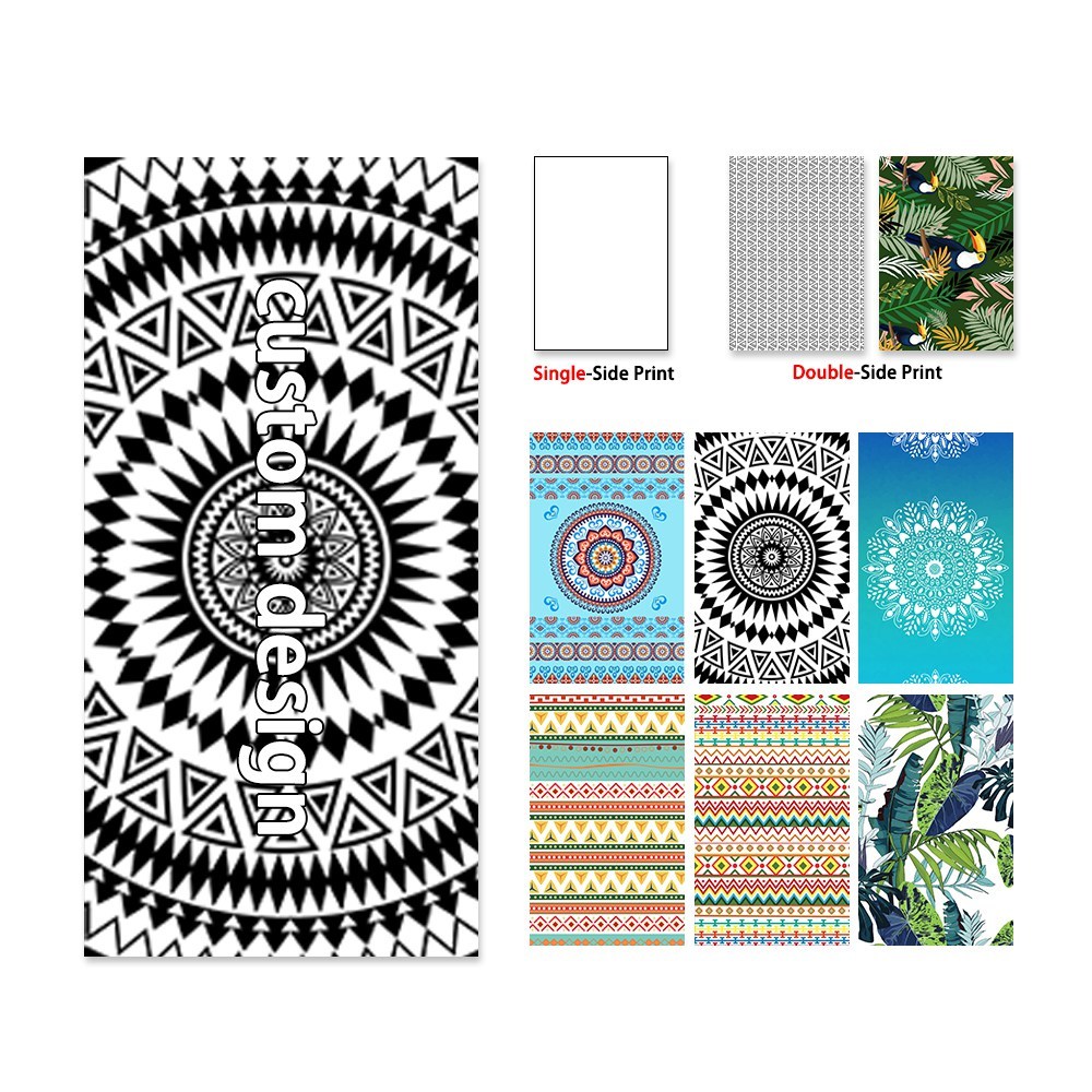 GRS Certified Recycled Personalized Soft Absorbent Printed Beach Towel