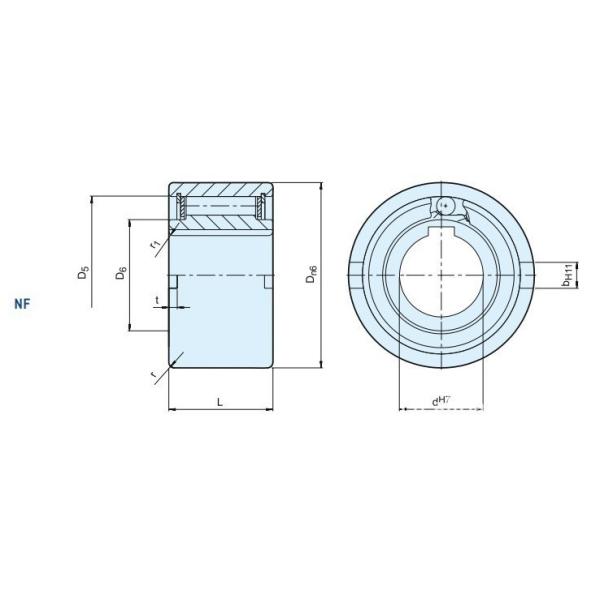 NF series roller type one way freewheel clutch apply in package machine