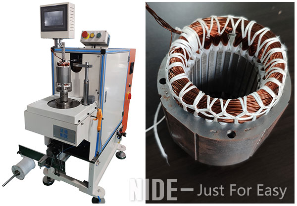 Semi automatic electric fan motor stator coil lace machine, stator winding lacing machine for motor manufacturing-1