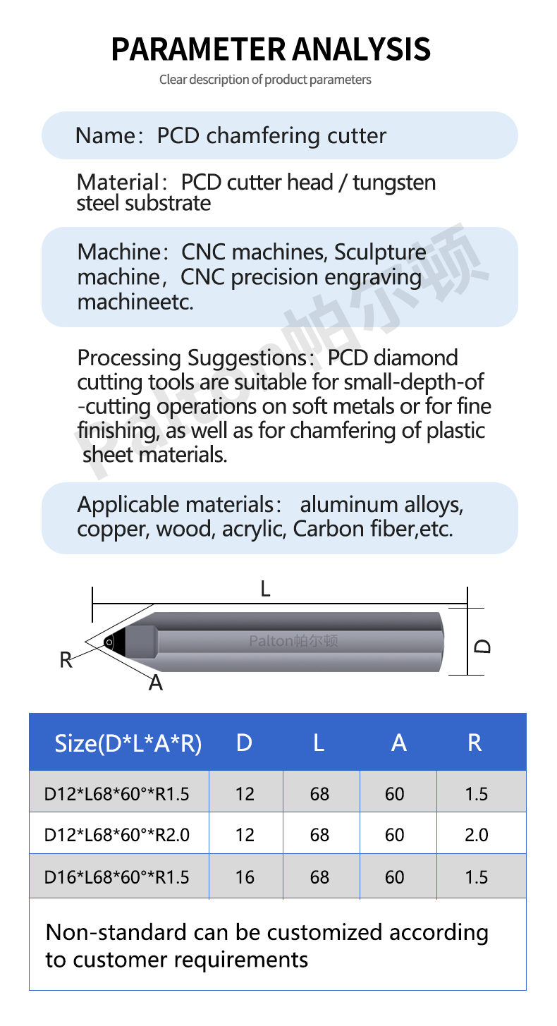 Bulk Polycrystalline Diamond End Mills CBN PCD Diamond Turning Inserts For Aluminium Alloy Brass