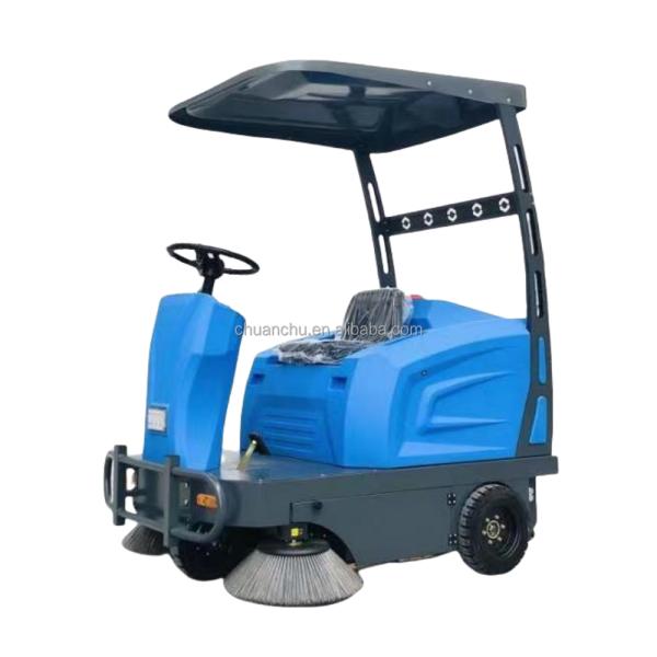Pure Electric Energy Type Ride On Road Sweeper Machine 180L Capacity