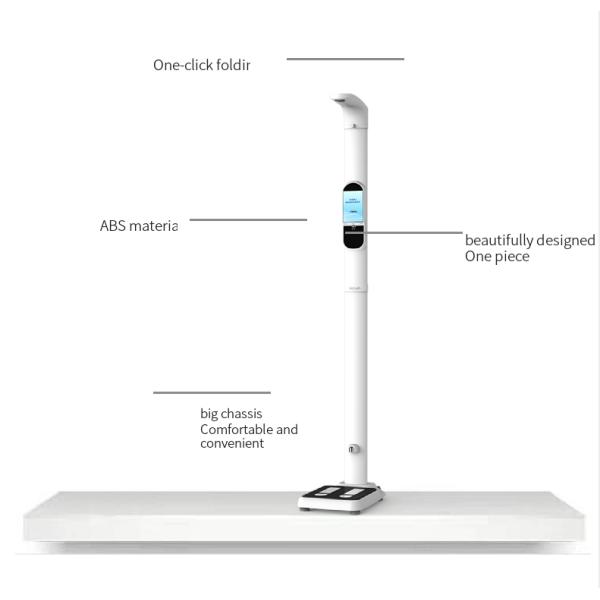 Body Composition Analysis and Temperature Measurement with Standing Type Digital Scale