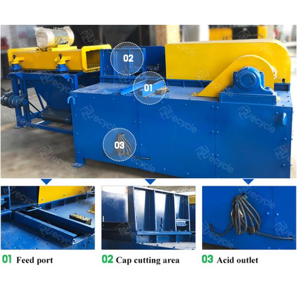 Great Lead Acid Battery Scrap Disposal Recycling Machine Easy Opperation 1000 kg Weight