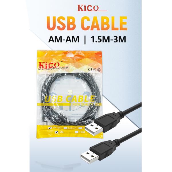 Kico 1.5-3m USB 2.0 Cable AM-AM Extension Cable