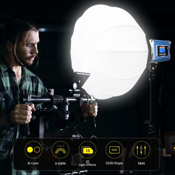 200W Daylight LED Video Light Continuous Output Bowens Mount Studio Light Video Spot Light ZR-200PRO 2700K- 7500K