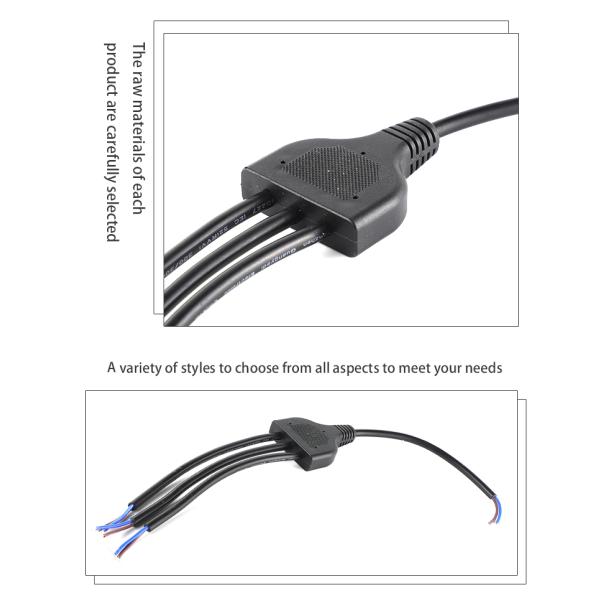 Waterproof Led Wire Splitter Y Type Extension Cable 2 Pin Wire Connectors
