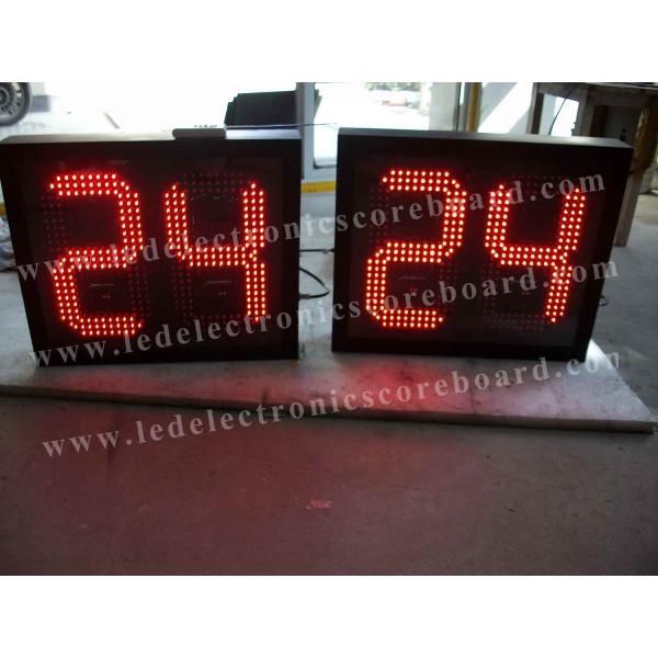 12 Inch 300mm 24 Second Shot Clock , Sports Countdown Timer Digital 88 X 2