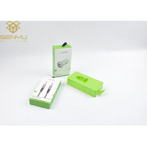 White Green 130gsm Mobile Accessories Packaging USB Data Cable Packing Box
