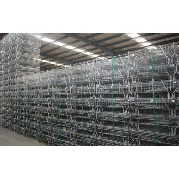 Metal Pallet Stackable Storage Cage Customized Collapsible Wire Mesh Container With Wheels