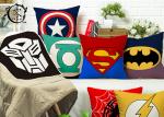 Marvel Heros Canvas Silk Cotton Decorative Cushions Pillows Zipper Hulk Captain
