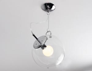 China E27 25cm CE Modern Metal Glass Pendant Light For Living Room on sale
