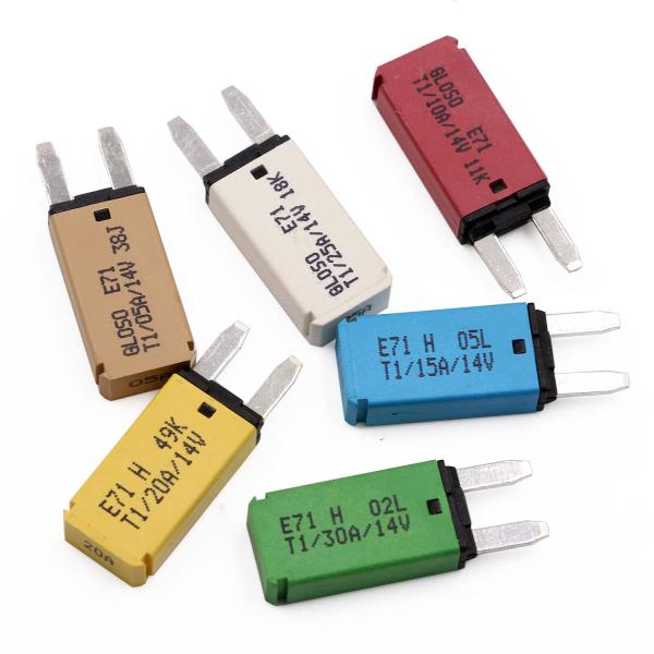 E71 E72 E73 5A to 30A blade fuse circuit breaker Manual Automatic Reset Resettable Car