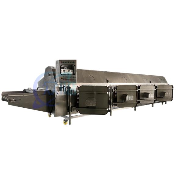 CE Blanching Machine for Seafood Processing Durable Cooking Equipment Automatic Cooking Tunnel for Fish Seafood Cooking Line