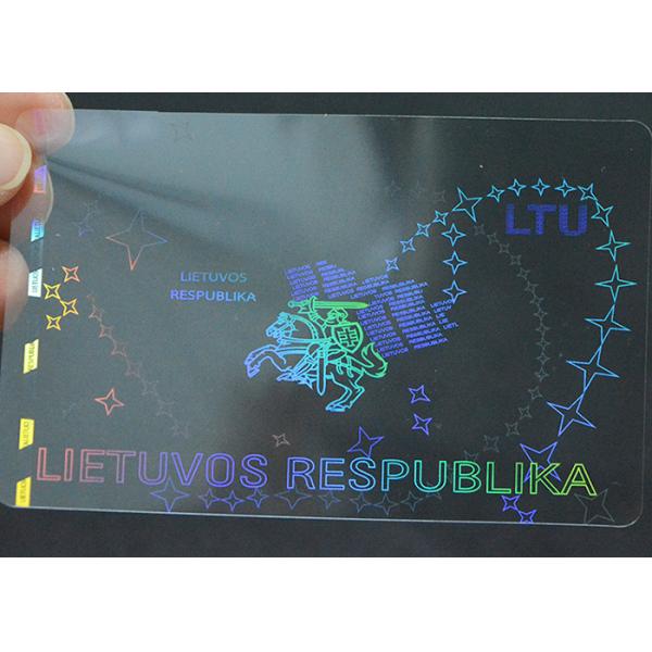 Self Adhesive Transparent Blank Eggshell Stickers Hologram Overlay Stickers For Pvc Cards
