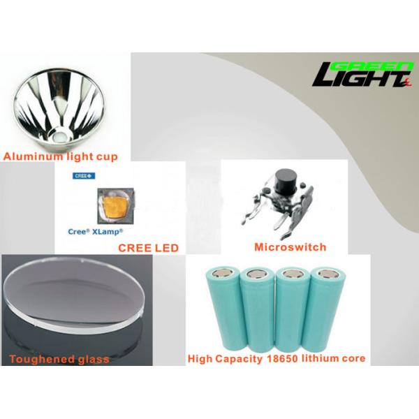Explosion Proof IP 68 LED Mining Lamp with Security Cable Light , 28000 Lux Miners Cap Lamp