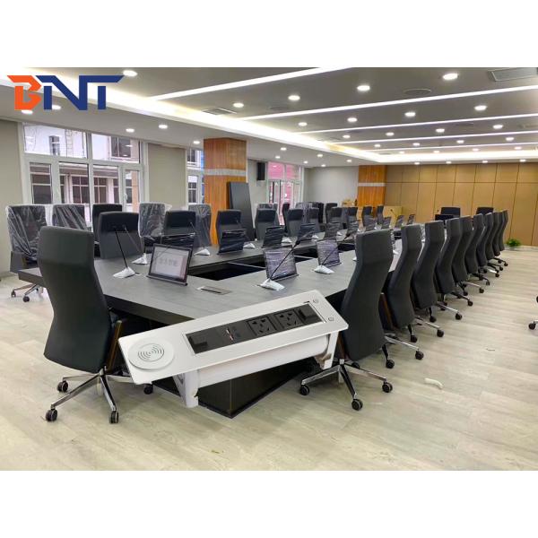 Electric Rotating Tabletop Hidden Socket 2mm Panel Thickness Supply For High-tier Conference Room
