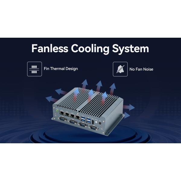 Intel Core Processors Industrial Fanless PC With DDR4 32GB RAM Windows 11 Linux