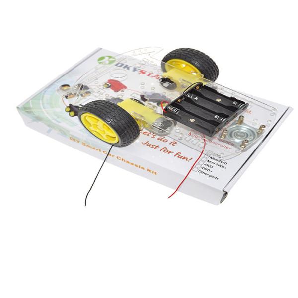 2WD Line Tracing Smart Car Chassis With Speed Encoder Strong Magnetism Motor