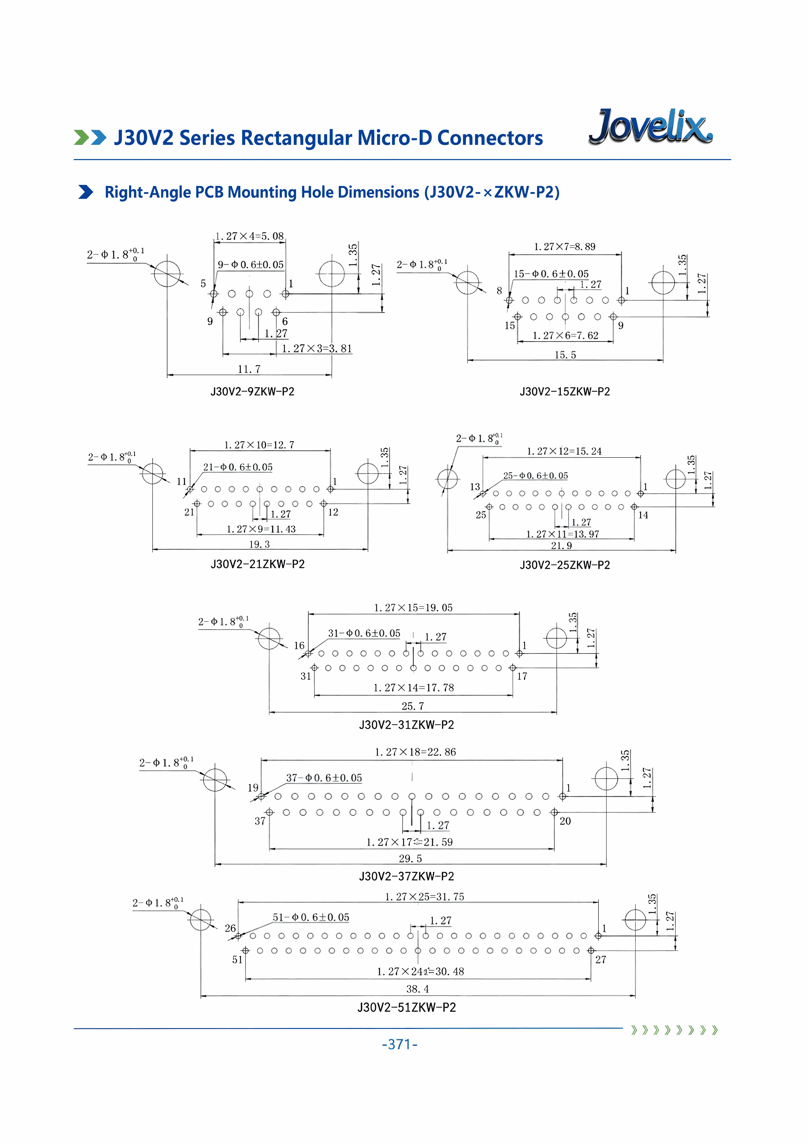 J30V2-15ZKW 15 Pin Micro Rectangular Female Socket Connector
